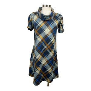 Dillards JH Cowl neck tunic dress in navy and rust Size Small